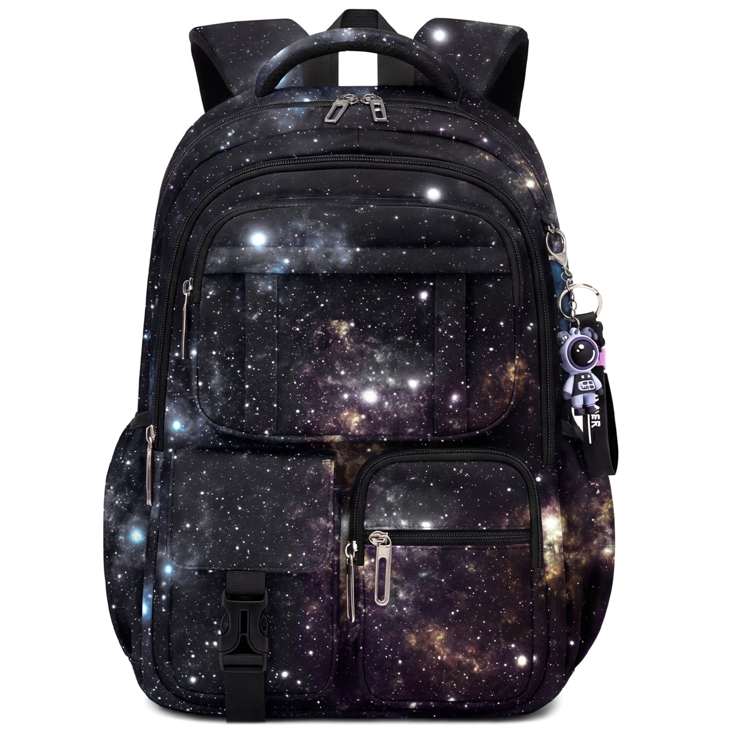 Kids Backpack Starry Sky Pattern School Bags for boys Bookbag for Primary Elementary Middle School Student 1-5 Class Black