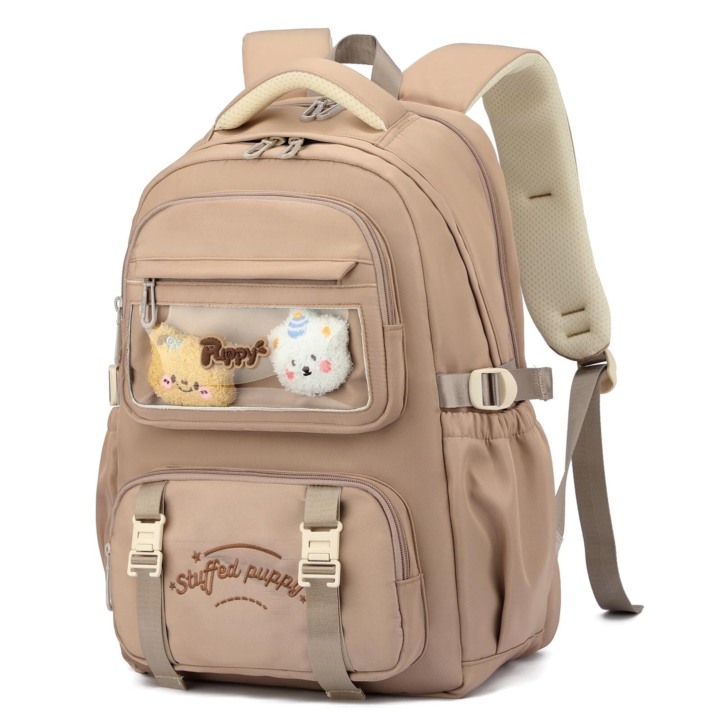Girls School Backpack Lightweight Waterproof Backpack for Teen Girls, Large Casual Bookbag with Cute Ornament for Elementary Middle School 28L