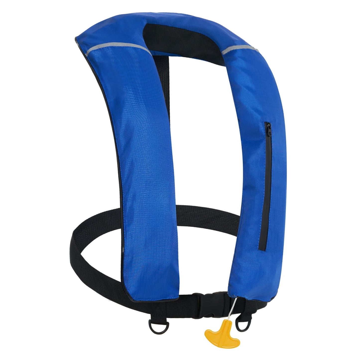 Koorium Manual Inflatable Life Vest for Adults, Soft Padded Neckline Swim Jacket with 24g CO2 Cartridge & Reflective Strips, Lightweight PFD for Kayaking, Fishing, Boating