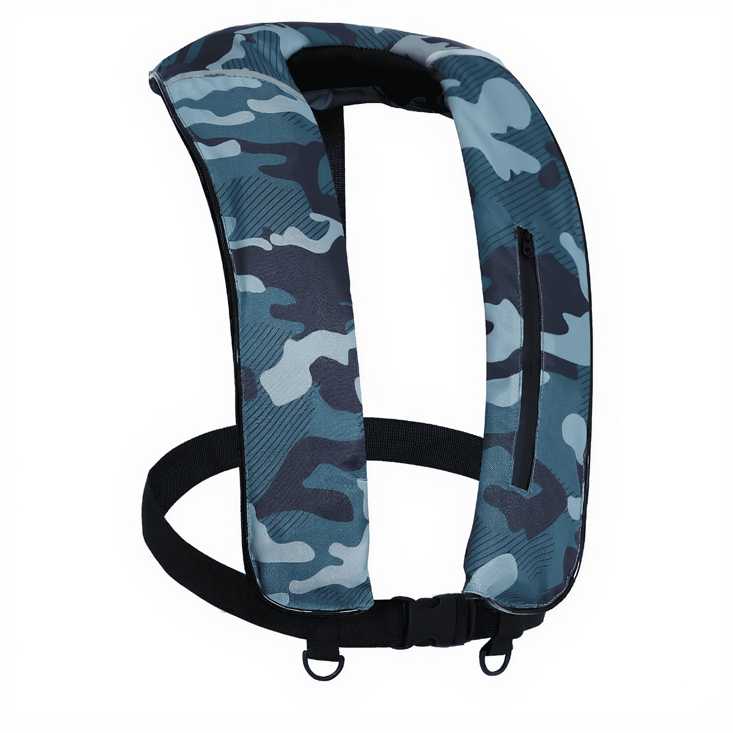 Koorium Manual Inflatable Life Vest for Adults, Soft Padded Neckline Swim Jacket with 24g CO2 Cartridge & Reflective Strips, Lightweight PFD for Kayaking, Fishing, Boating