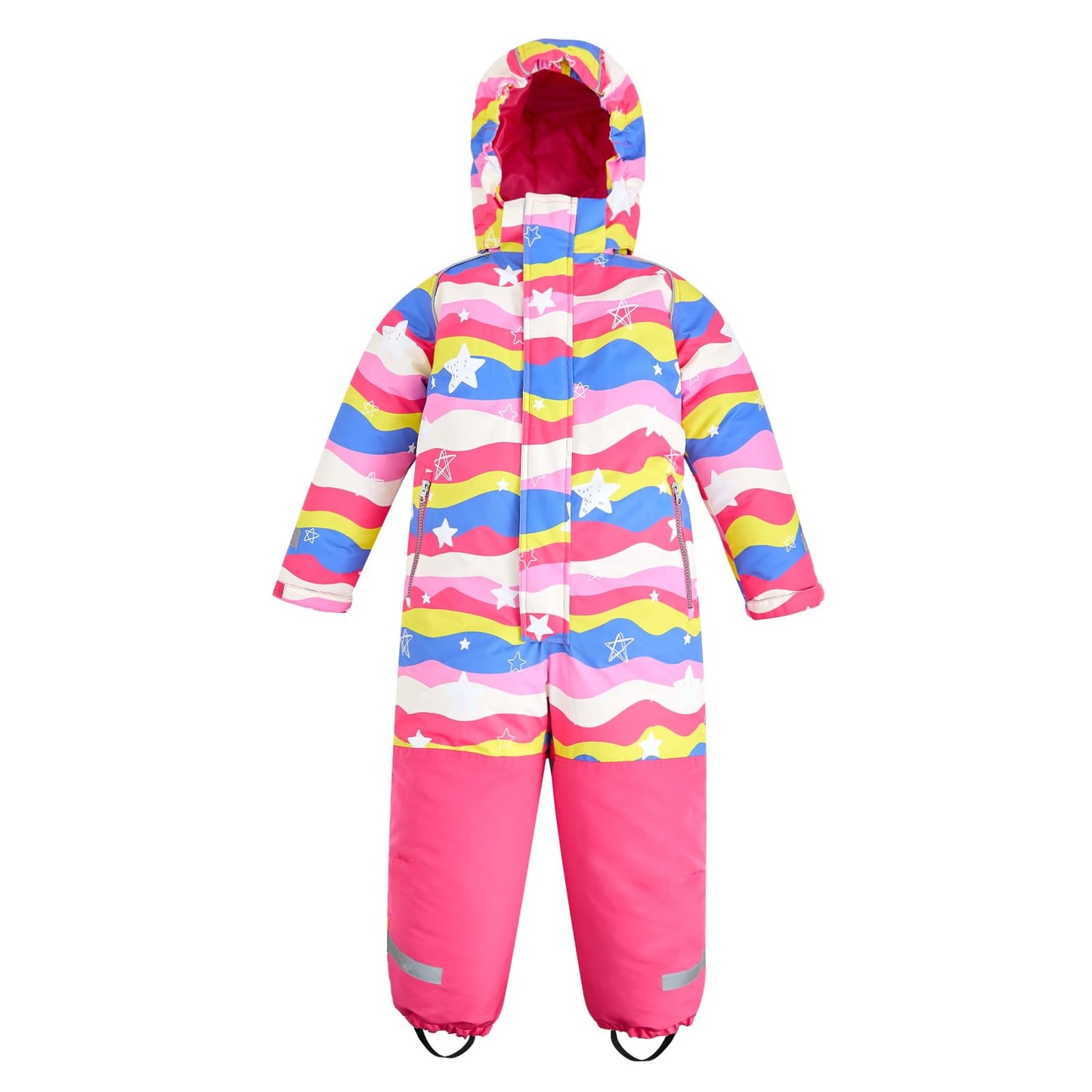 Kuleyang Kids Snowsuit One Piece Ski Suit for Boys Girls 3-9 Years, Toddler Waterproof Winter Snow Suits Overalls