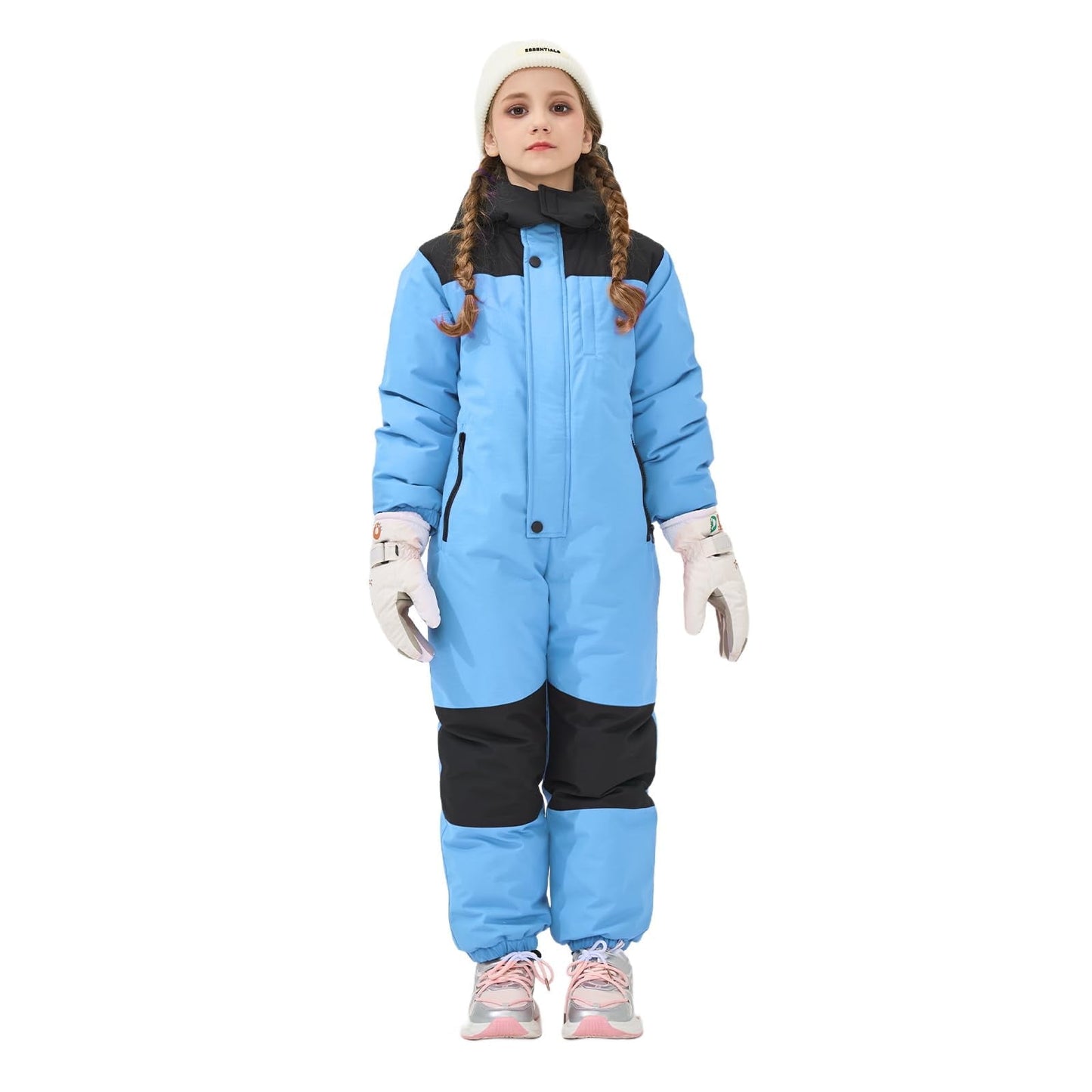 Kids Toddler Snow Suit One Piece for Boys Girls Lightweight Insulated Ski Suit Windproof Hooded Snowsuit Baby Jumpsuit