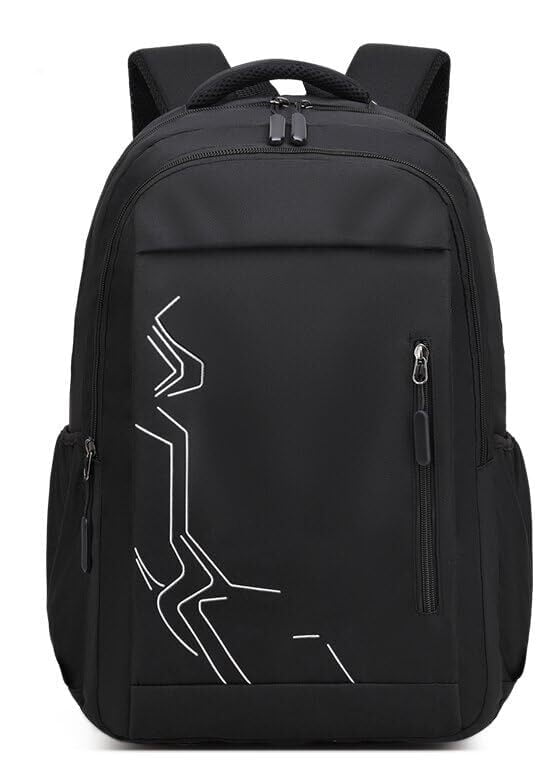 Boys School Backpack, Waterproof Lightweight Laptop Bookbag with Padded Straps,Breathable School Bag 28L for Grades 5-13 Black