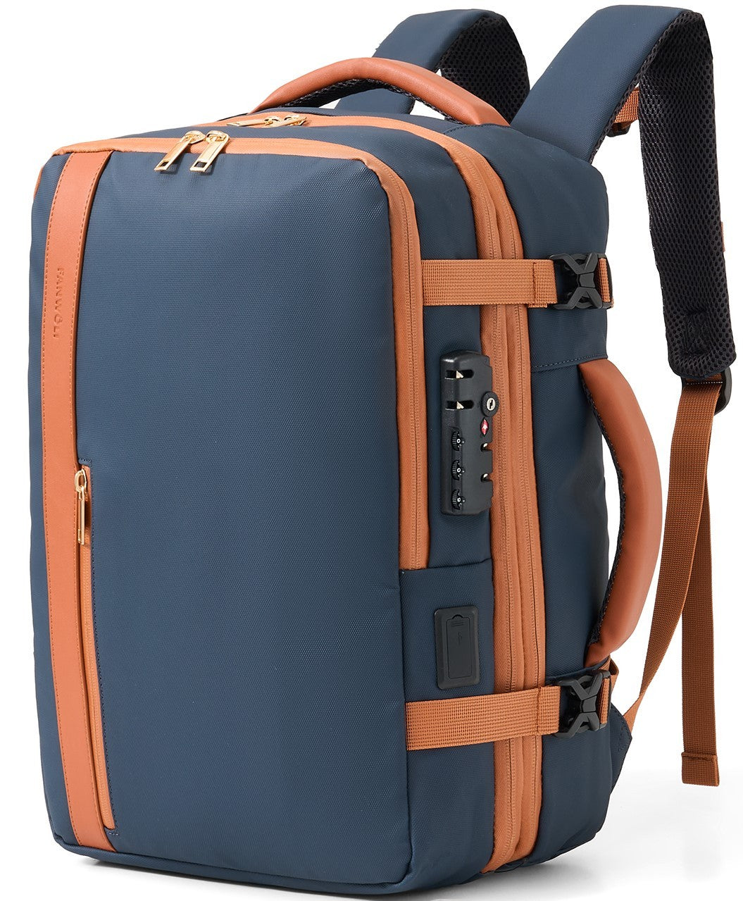 Fegat Vacuum Backpack for Travel,60L Expandable Compression Bag with Pump & TSA Lock,Vacuum Seal Backpack Flight Approved,Airbag Personal Item Carry on Backpacks for Travel Business