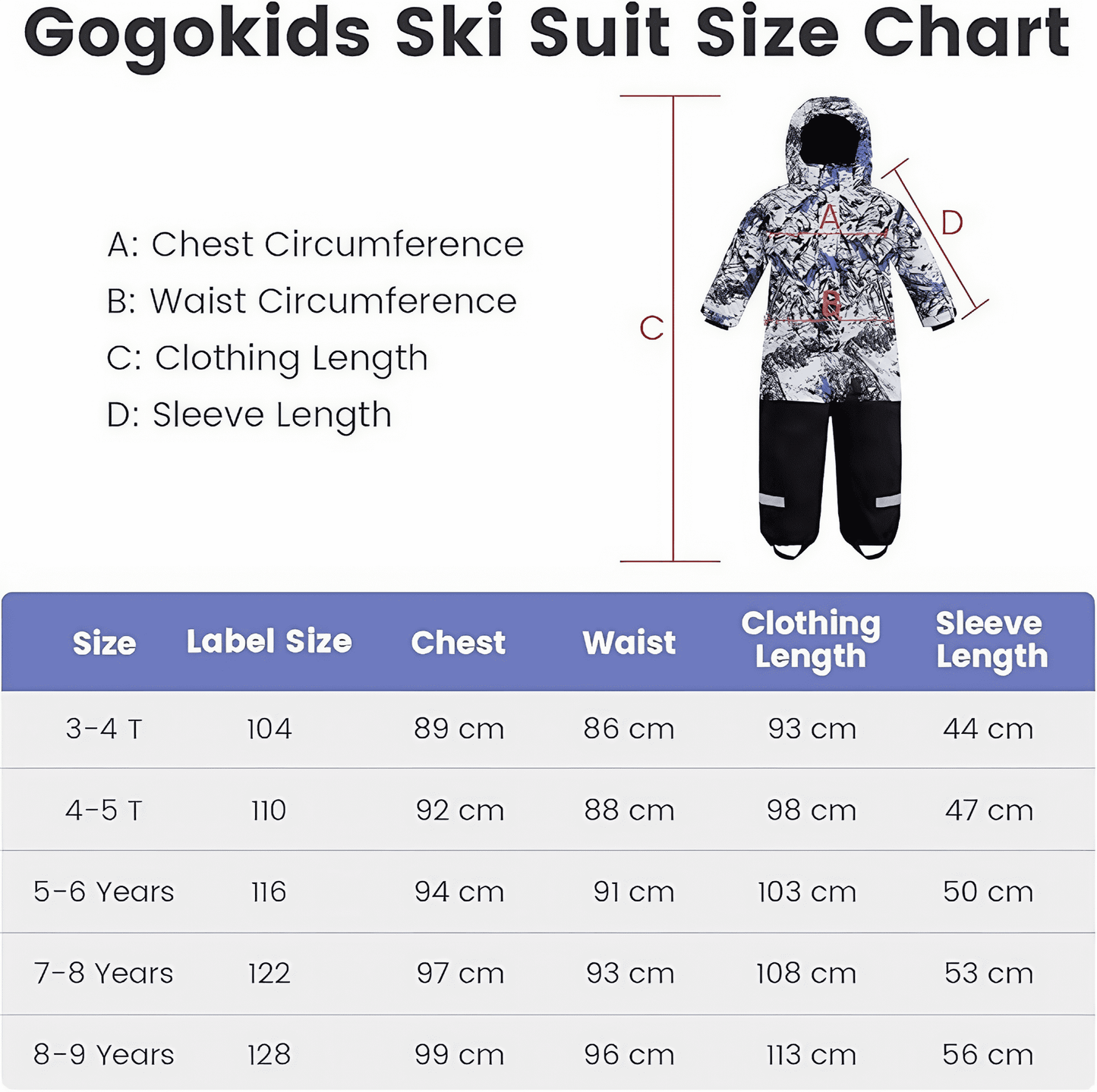 Kuleyang Kids Snowsuit One Piece Ski Suit for Boys Girls 3-9 Years, Toddler Waterproof Winter Snow Suits Overalls