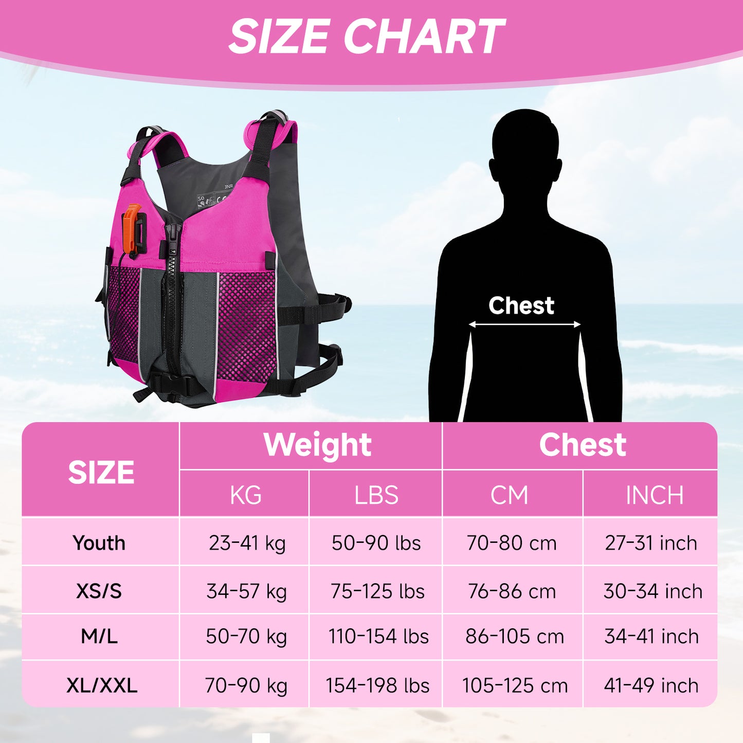 Koorium Life Jacket for Adult,Swim Vest for Men Women,Adults Life Jackets Dual Mesh Pockets Attached Whistle Buoyancy Aid for Fishing, Paddleboard, Kayaking, Boating