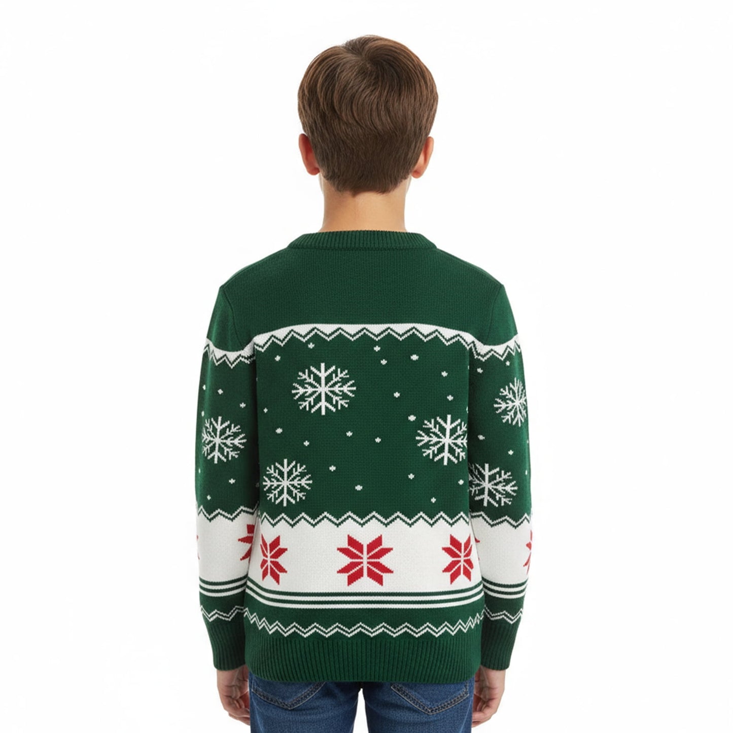 Kuleyang Toddler Boys Girls Christmas Elk Sweaters Xmas Winter Cute Knit Cartoon Prints Unisex Top Clothes Green 3 Years