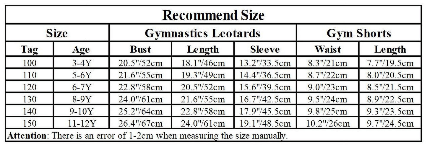 3 Pcs Set Sparkle Gymnastics Leotards for Girls Long Sleeve Gymnastics Clothes