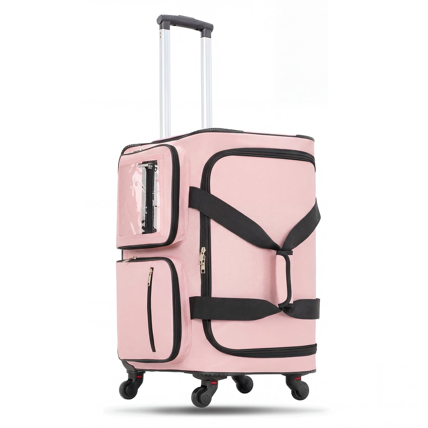 Fegat Dance Bag with Garment Rack,23" Newly Upgraded Rolling Dance Bag With 360° Detachable Wheels,Large Travel Dance Duffle Bag for Dancers Shows Livestreamer Athletes