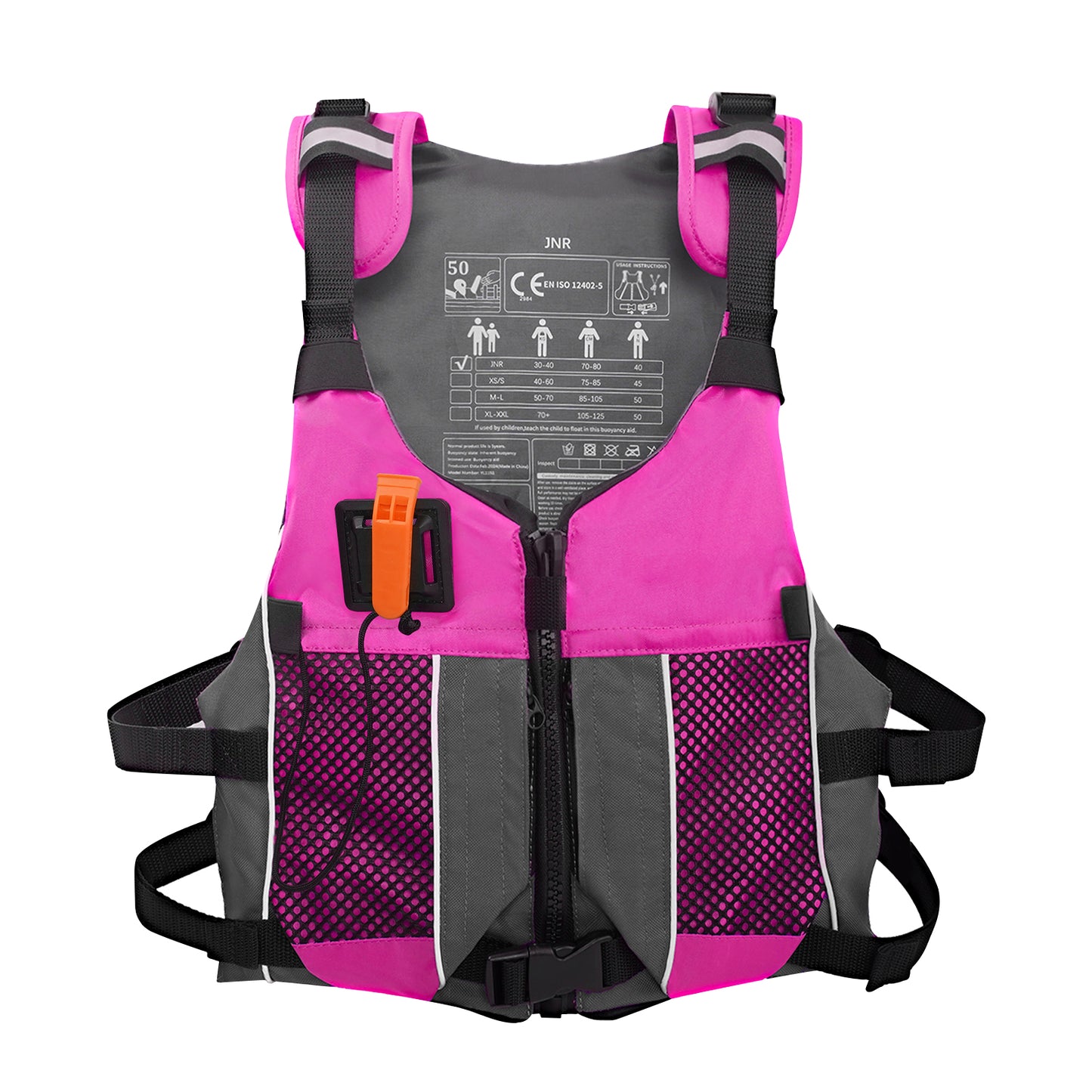 Koorium Life Jacket for Adult,Swim Vest for Men Women,Adults Life Jackets Dual Mesh Pockets Attached Whistle Buoyancy Aid for Fishing, Paddleboard, Kayaking, Boating