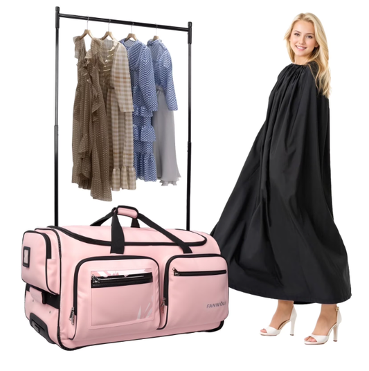 Fegat 23" Collapsible Rolling Competition Dance Duffle Bag, Pink-23Inch