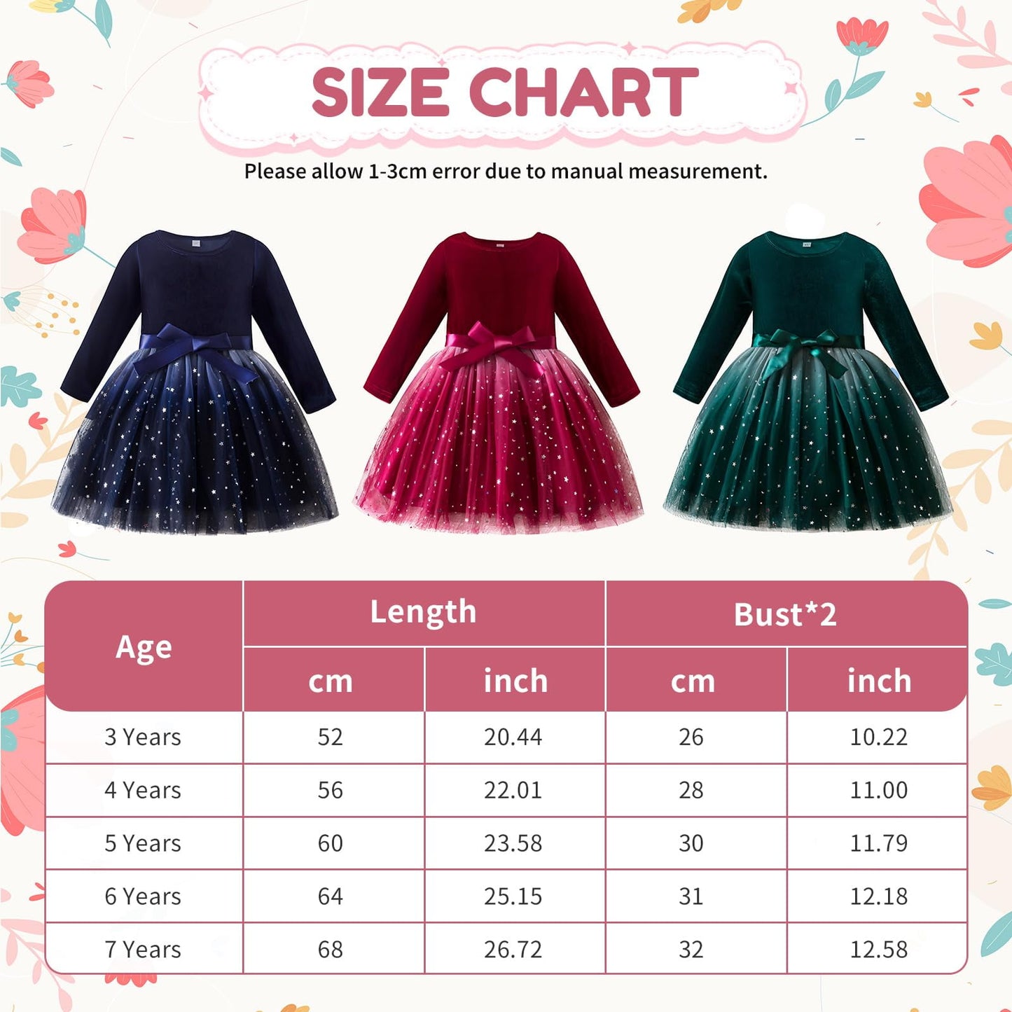 Toddler Girls Christmas Dresses Tutu Long Sleeve Velvet Tulle Fall Winter Princess Star Sequin Ruffle Holiday Party Birthday Xmas Dresses Black 4T(100)
