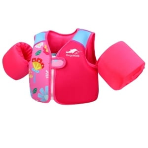 Gogokids Kids Swim Vest Toddler Armbands, Kids Jacket-style Swim Vest Floation with Two Arm Bands, Children Float Jacket for Boys Girls(2-6 Years)