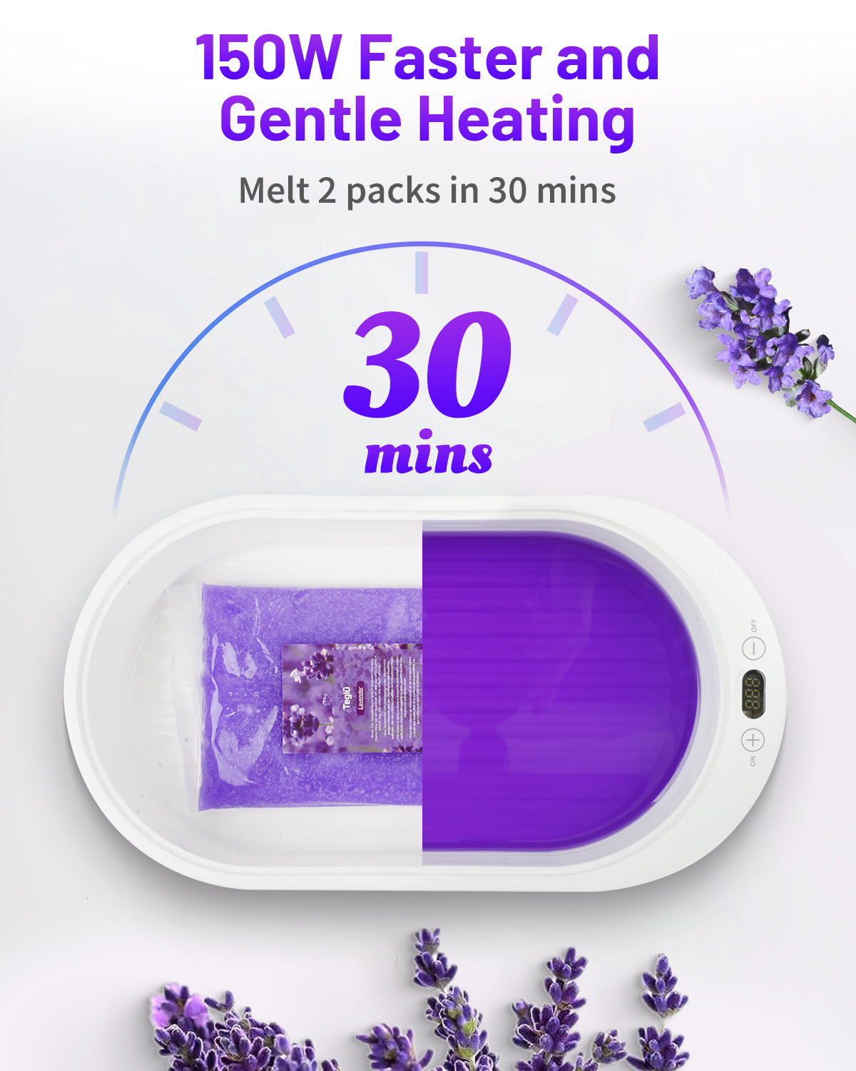 Paraffin Wax Machine for Hand and Feets-Touchscreen Paraffin Wax Warmer with Wax Moisturizing Paraffin Spa Wax Bath Kit, at Home for Smooth and Soft Skin£¨White£©