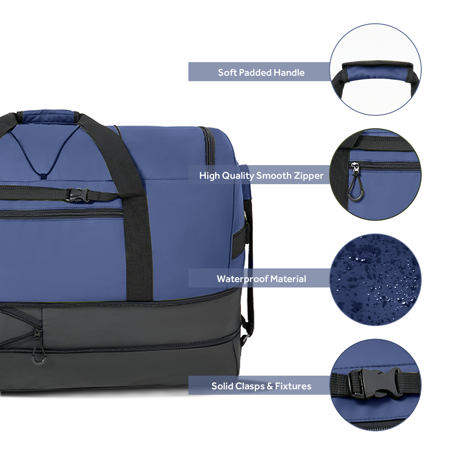 Fegat Foldable Rolling Duffel Bag,30'' Travel Duffel Bag Expandable 100L-120L Heavy Loads Design,Large Waterproof Wheeled Bag for Travel with Straps & Lock