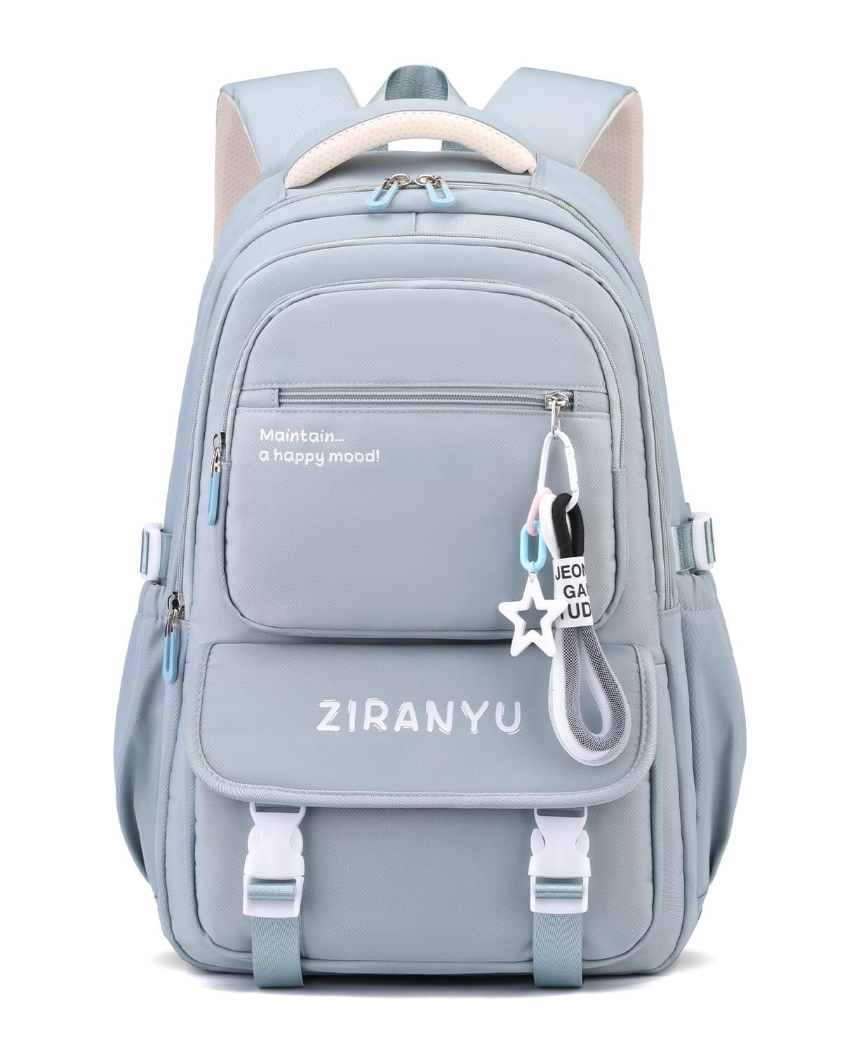 Girls Middle High School Backpack Lightweight Waterproof Teen Backpack for 15.6 Inch Laptop, Casual Daypack with Trolley Sleeve Hidden Pocket for Travel School 30L