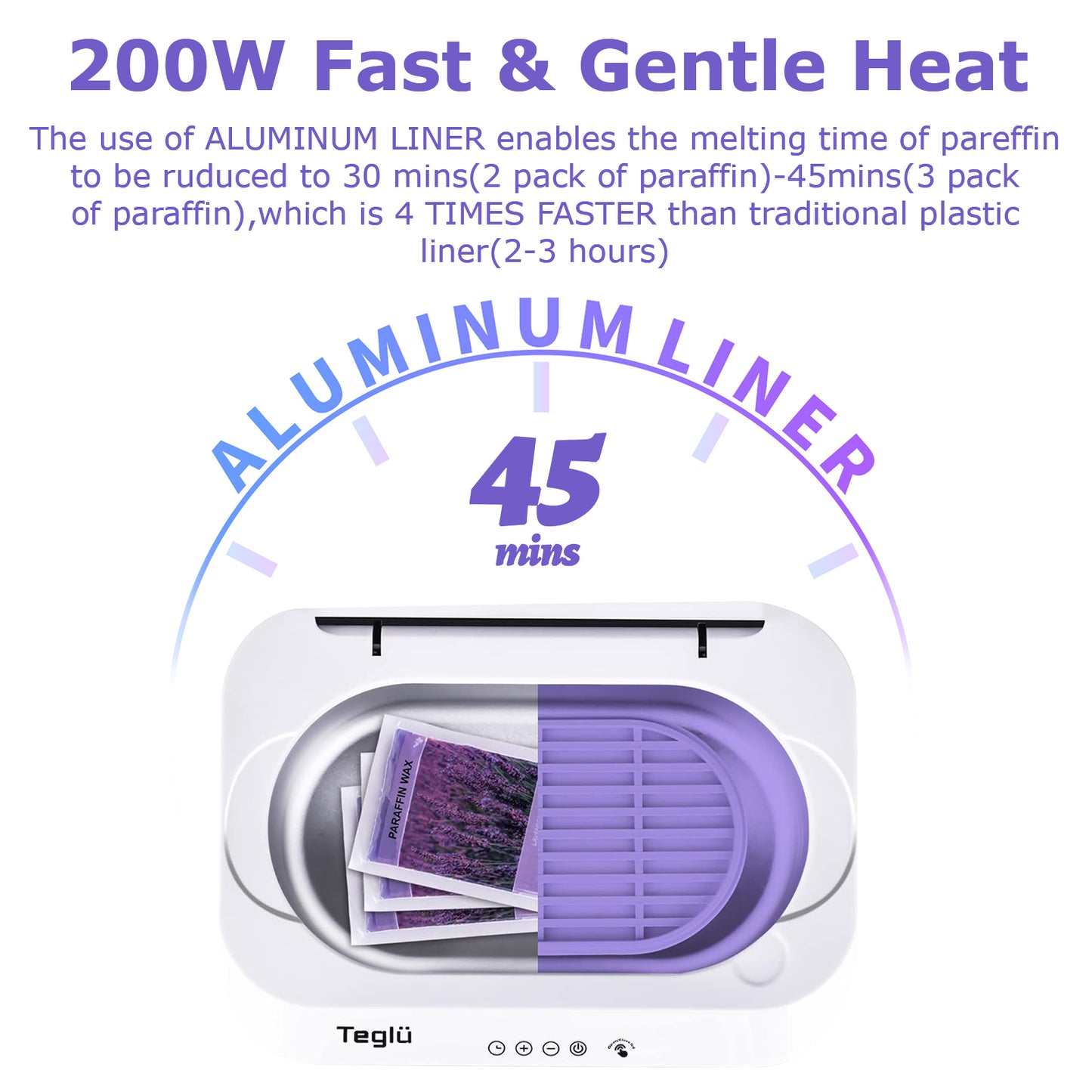 Paraffin Wax Machine for Hands and Feet with Auto Open Lid, Arthritis Paraffin Wax Bath,30Min Fast Wax Meltdown, 4500ml Paraffin Wax Warmer Moisturizing Kit,Precision Temperature Control,White