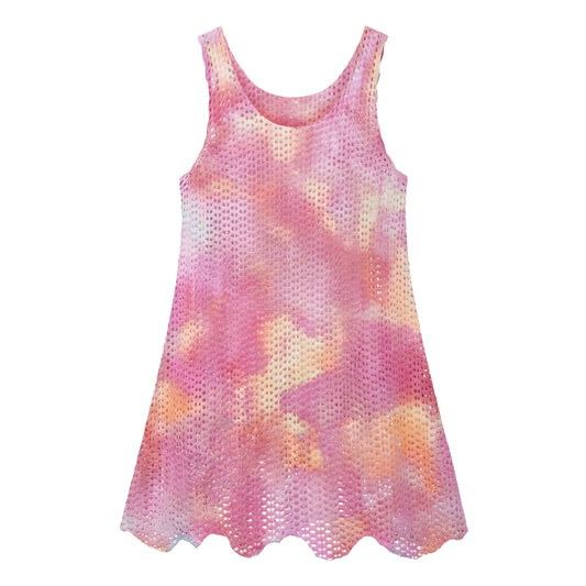 Girls Swim Cover Up for Swimwear Knit Kids Summer Beach Bathing Suit Coverup Cami Dress for Size 4-7Y