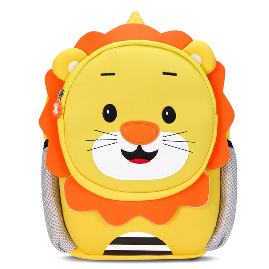 Toddler Backpack with Leash, Cute Lion Preschool Backpack for Boys Girls, Reflective Lightweight Waterproof Kids Bag with Adjustable Chest Strap, Large Size