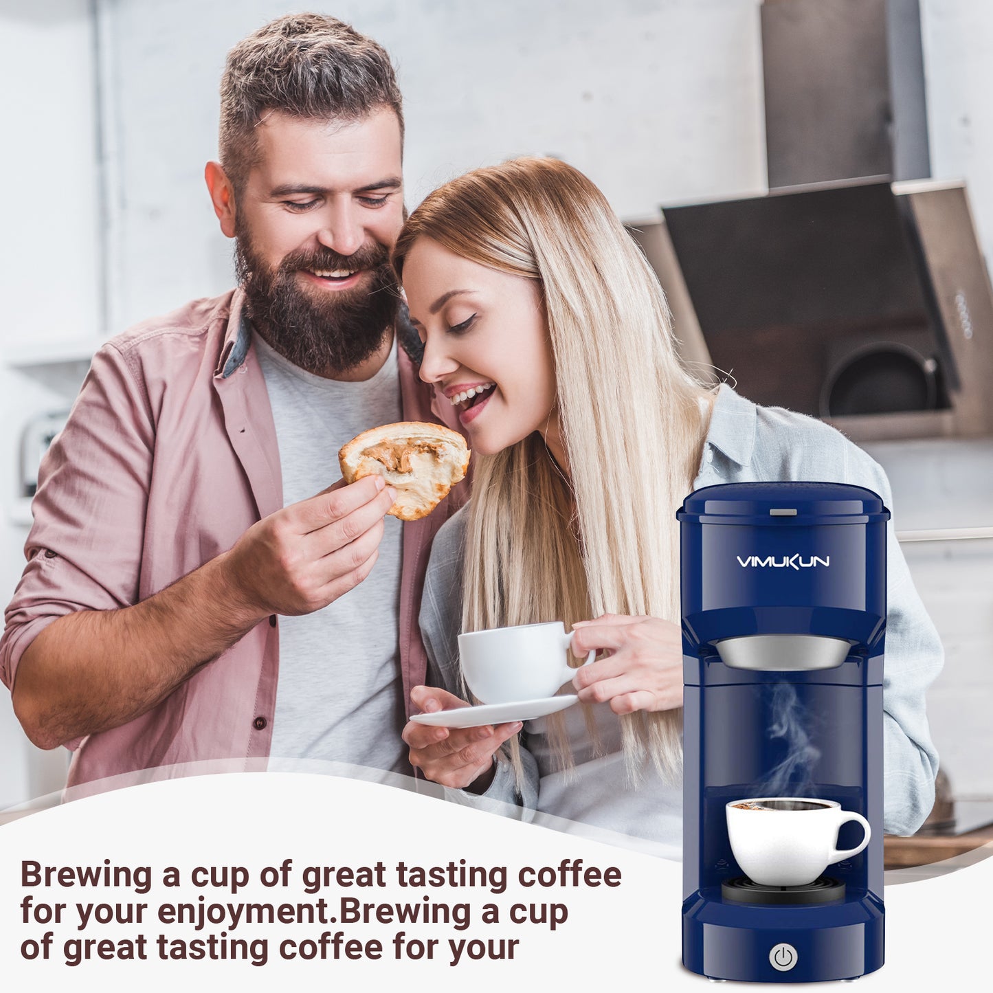 Single Serve Coffee Maker, Mini Coffee Brewer for K-Cup Single Cup Capsule and Ground Coffee, Single Cup Coffee Makers with 6 to 14oz Reservoir, Green