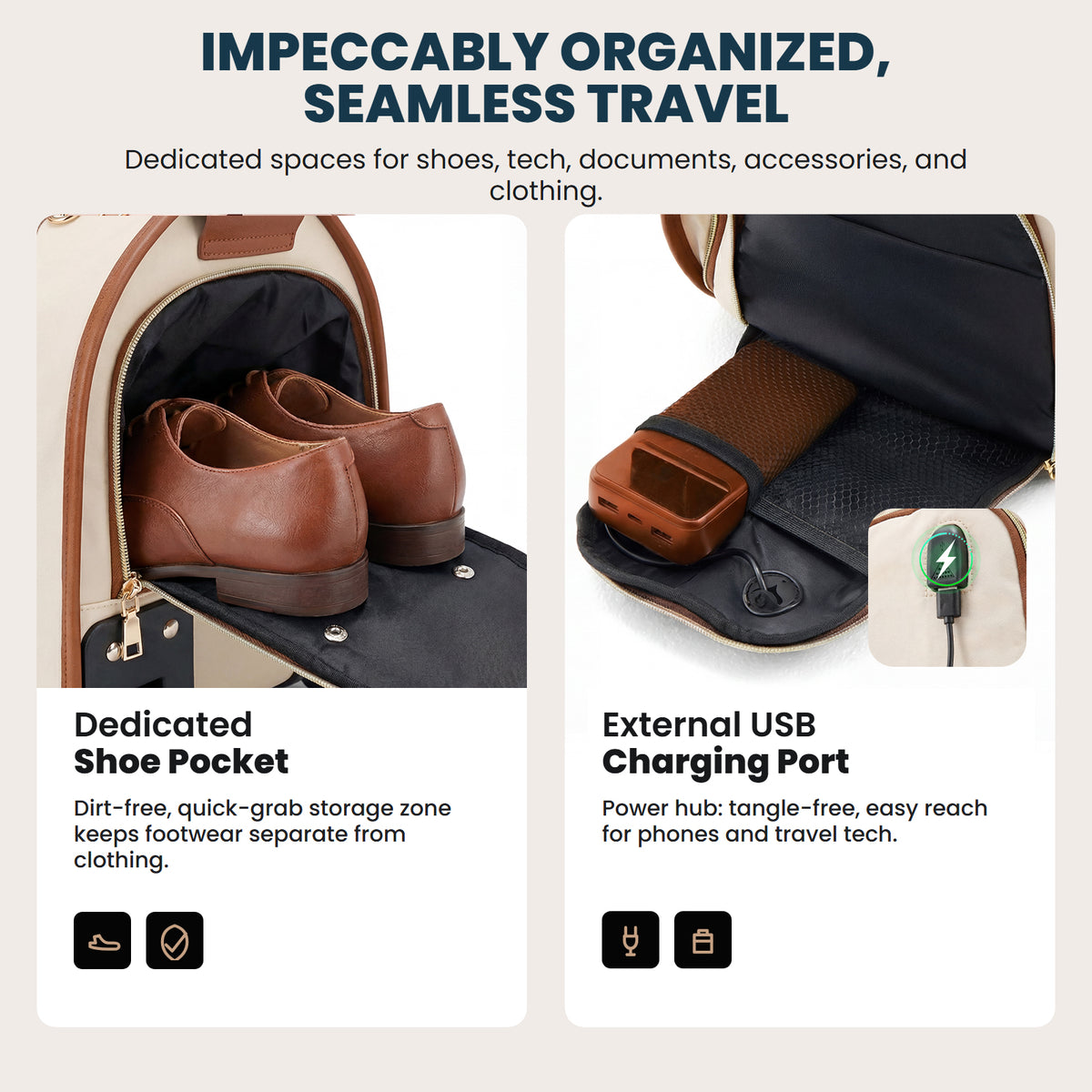 Rolling Garment Bag for Travel,3-in-1 Carry On Luggage with Wheels & Shoe Compartment,Detachable Bag,Large Suitcase Suit Business Duffle Bag,Organize for Suits, Dresses,Gowns
