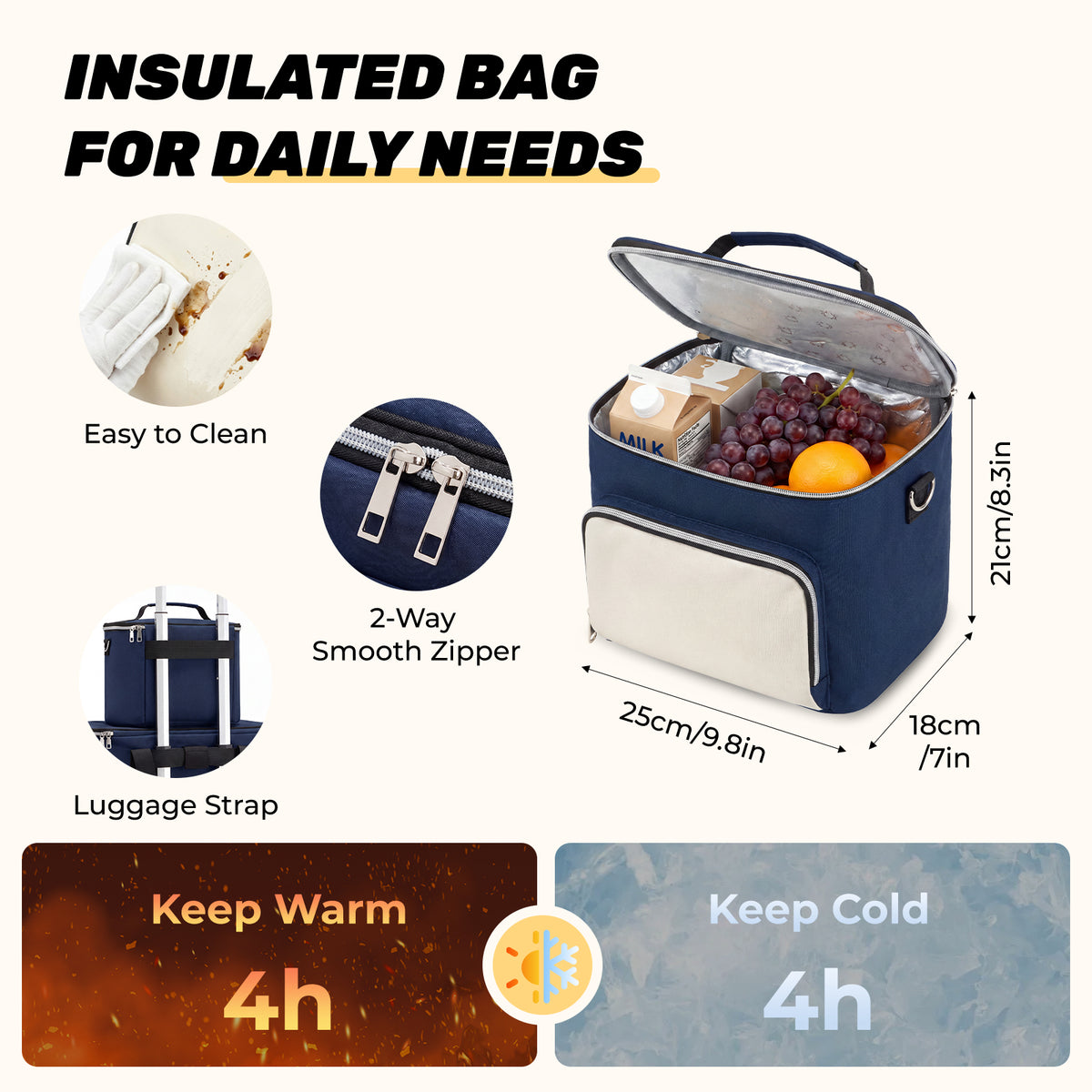 Rolling Craft Bag,Rolling Teacher Bag with Insulated Lunch Bag,Large Sewing Machine Tote & Accessory Storage,Detachable Rolling Transport Tote for Crafts,Teaching,Office