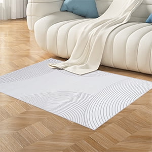 Washable Area Rug 3x5 Rugs for Living Room Retro Flowers Machine Non-Slip Bedroom Rug Vintage Trellis Throw Rug Distressed Carpet for Dining Room Office Carpet