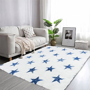 OldPAPA Soft Fluffy Area Rug Modern Shaggy Bedroom Rugs for Kids Room Nursery Rug Floor Carpets