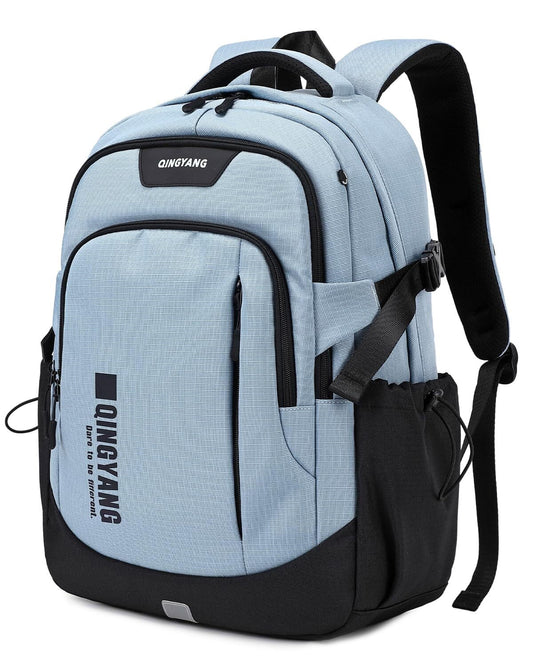 Teens School Backpack , Waterproof Breathable Laptop Bookbag for Middle High School, Lightweight Daypack with 15.6 Inch Computer Sleeve, Blue