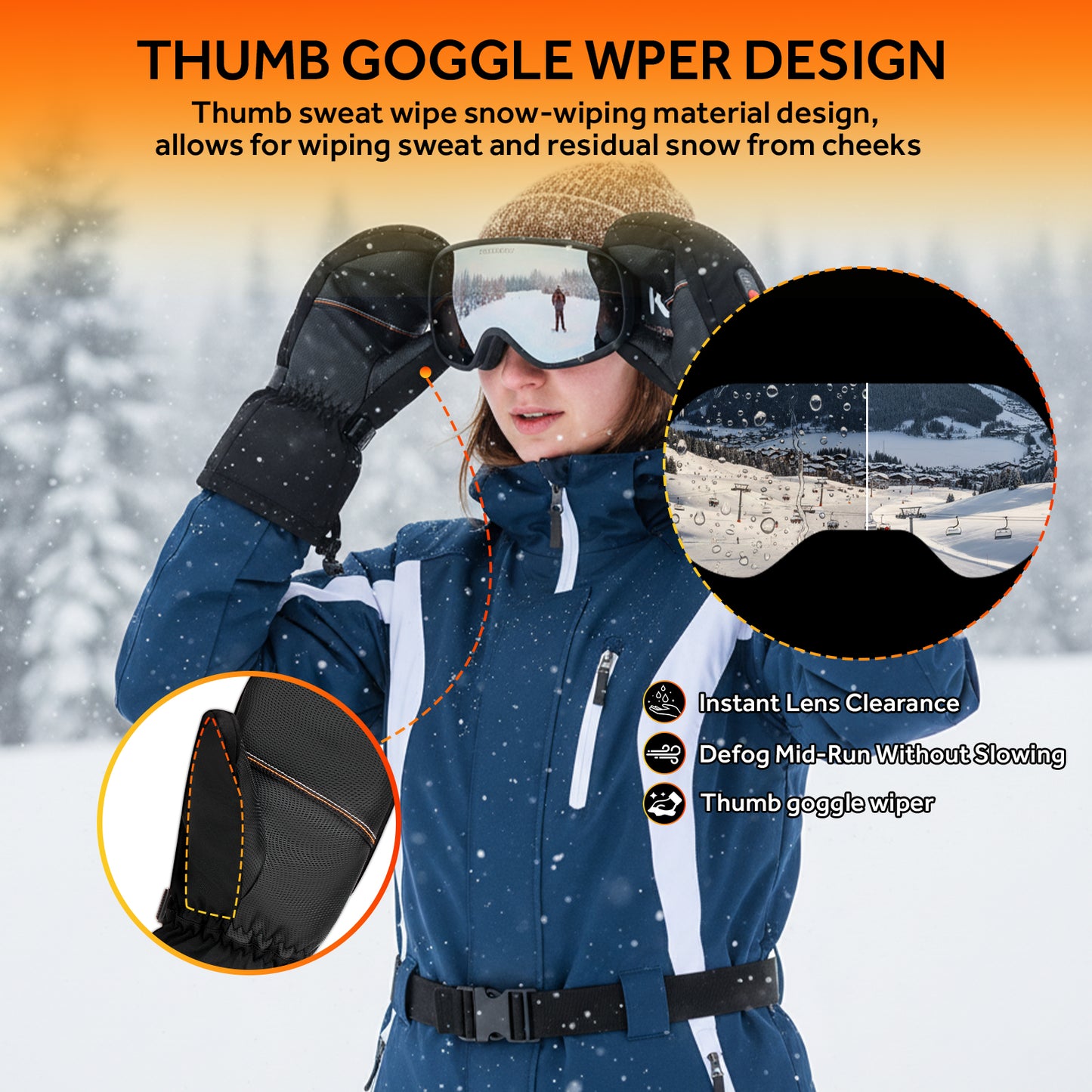 Lobmouse Heated Gloves for Men Women,7.4V Rechargeable PU Waterproof Touchscreen Gloves Winter Hand Warmer,Ski Heating Gloves Ideal for Winter Work Skating Motorcycle Cycling Camping