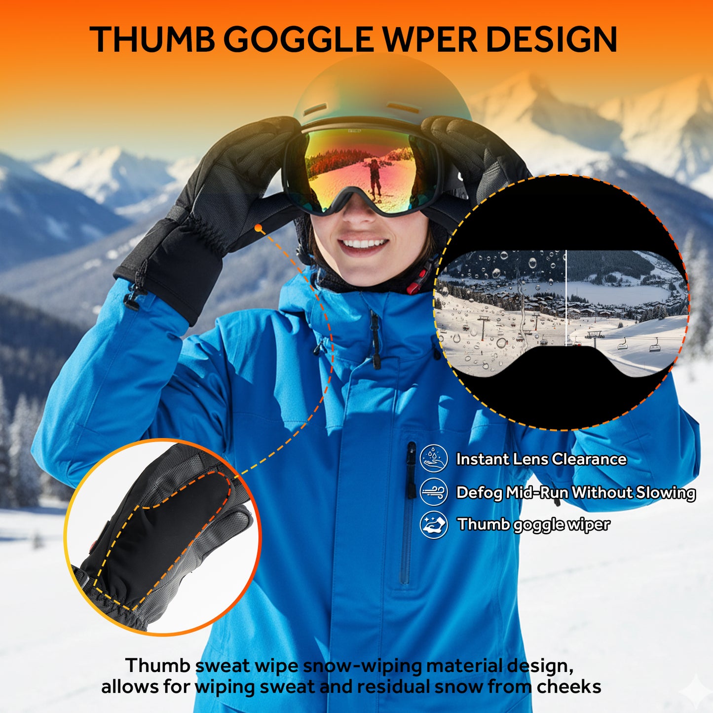 Lobmouse Heated Gloves for Men Women,7.4V Rechargeable Electric Fast Heating Warm Gloves,Waterproof Touchscreen Winter Hand Warmer for Work Skiing Motorcycle Cycling Skating