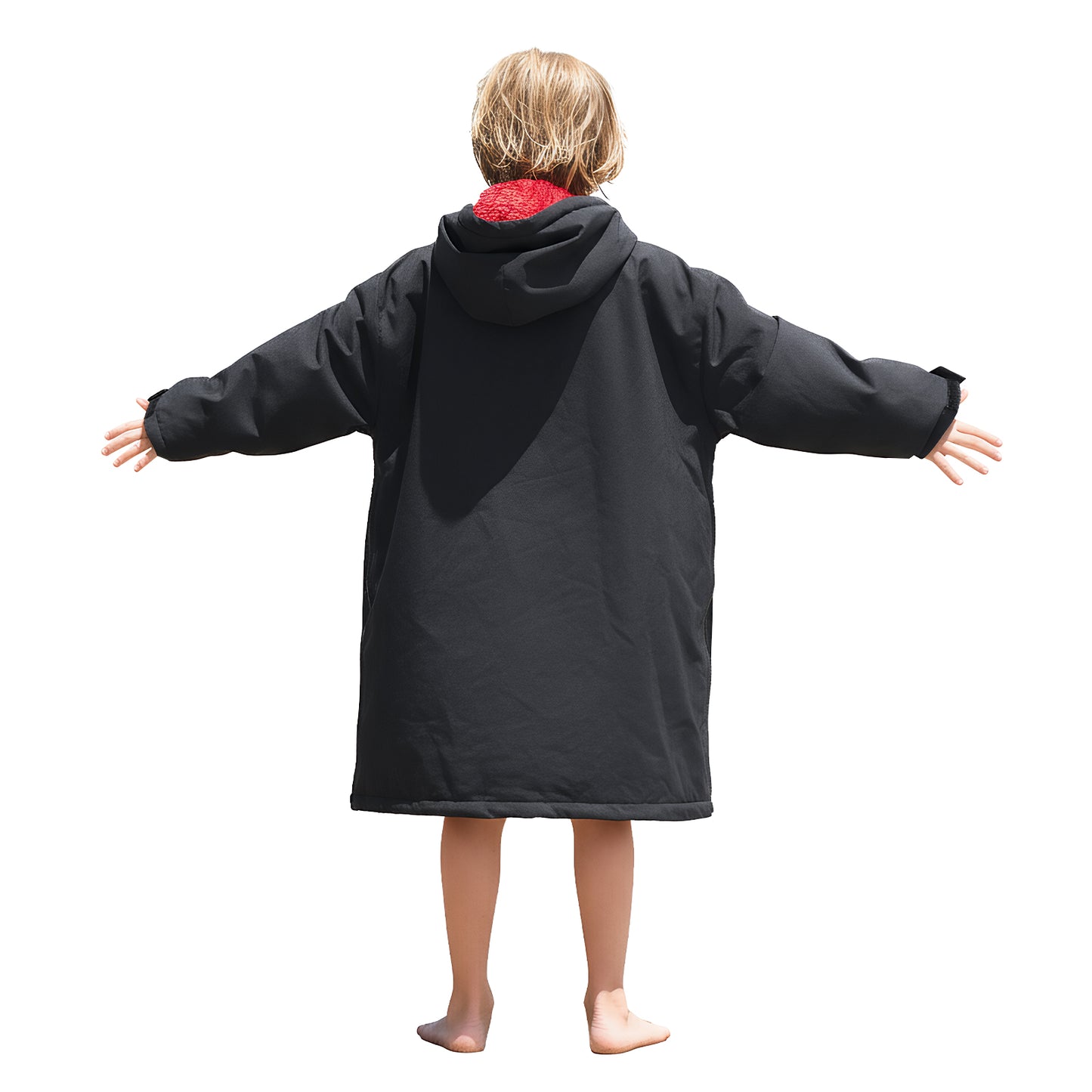 Lobmouse Swim Parka for Adult Youth and Kids,Comfort Sherpa Fleece Lining Swim Jacket,Waterproof Windproof Change Poncho Coat with Large Front Pocket for Surfing Swimming Home