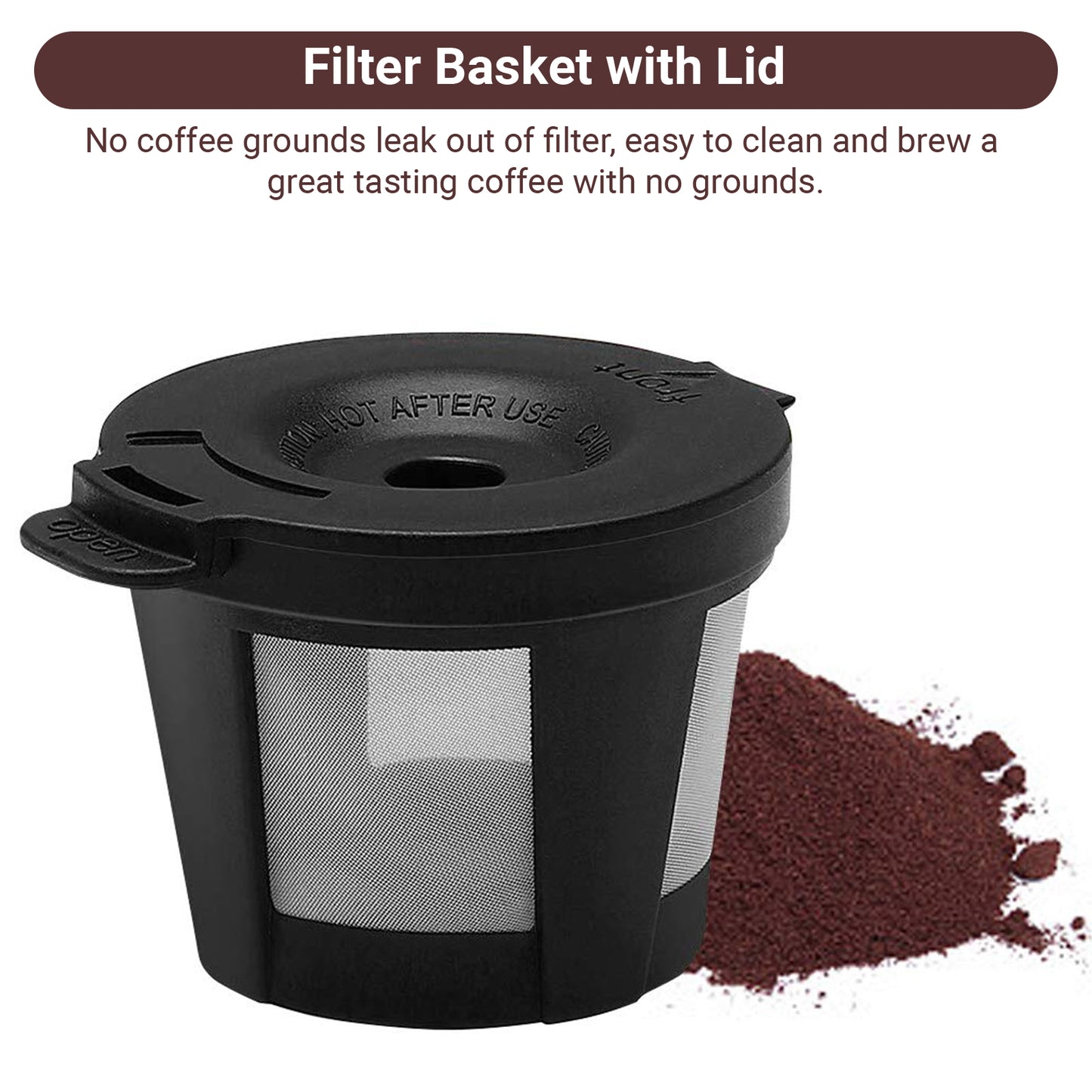 Single Serve Coffee Maker, Mini Coffee Brewer for K-Cup Single Cup Capsule and Ground Coffee, Single Cup Coffee Makers with 6 to 14oz Reservoir, Green