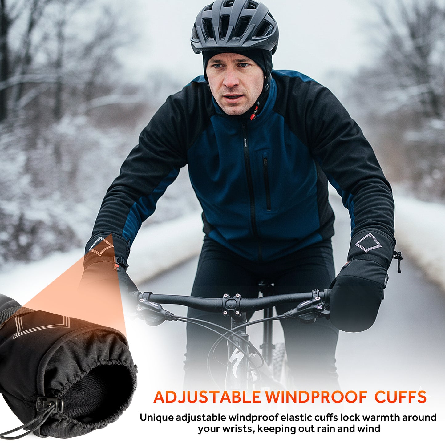 Heated Gloves for Men Women,158°F Heating Electric Rechargeable Winter Mittens,7.4V Leather Waterproof Touchscreen Hand Warmer for Motorcycle Work Ski Cycling(S/M/L/XL)