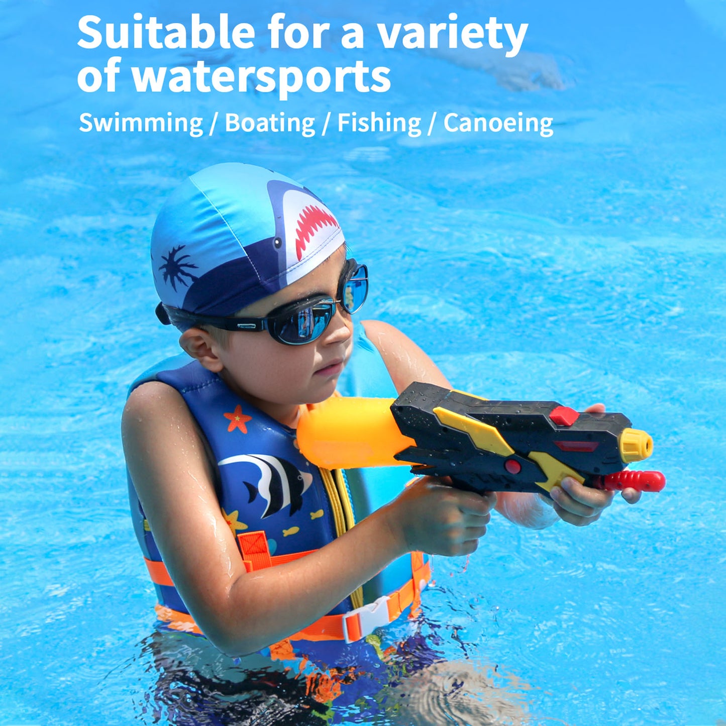 Gogokids Kids Swim Vest Flotation Life Jacket Bouyancy Swimwear with Adjustable Harness,30-50 lbs Pink