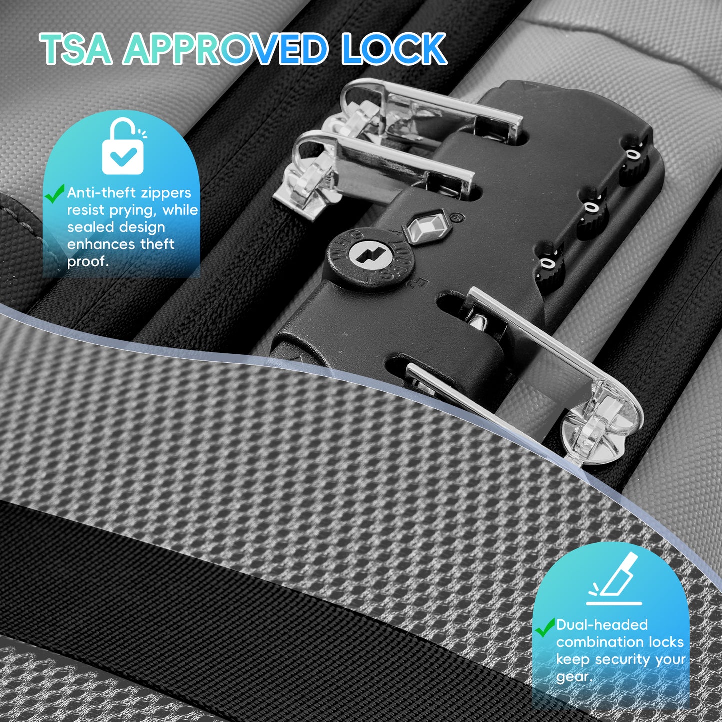 Fegat Vacuum Backpack for Travel,60L Expandable Compression Bag with Pump & TSA Lock,Vacuum Seal Backpack Flight Approved,Airbag Personal Item Carry on Backpacks for Travel Business