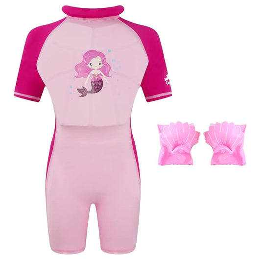 Koorium Toddler Floaties, One Piece Swimsuit with Bulit-in Floatation and Arm Wings for Boys and Girls