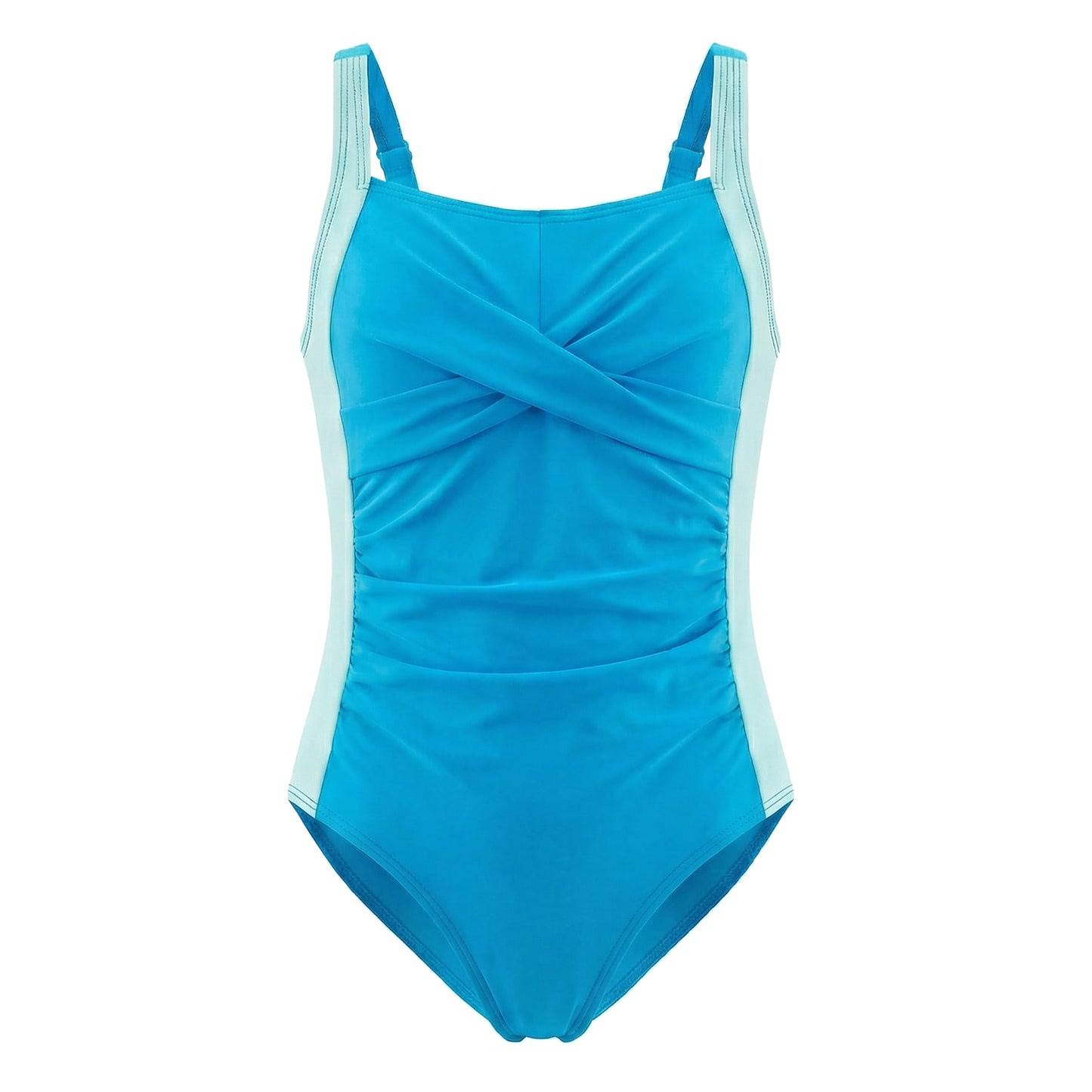 Girls One-Piece Crisscross Back Swimwear Sleeveless Swimsuit Ruched Color Block Bathing Suit for Girls Ages 9-10 Years