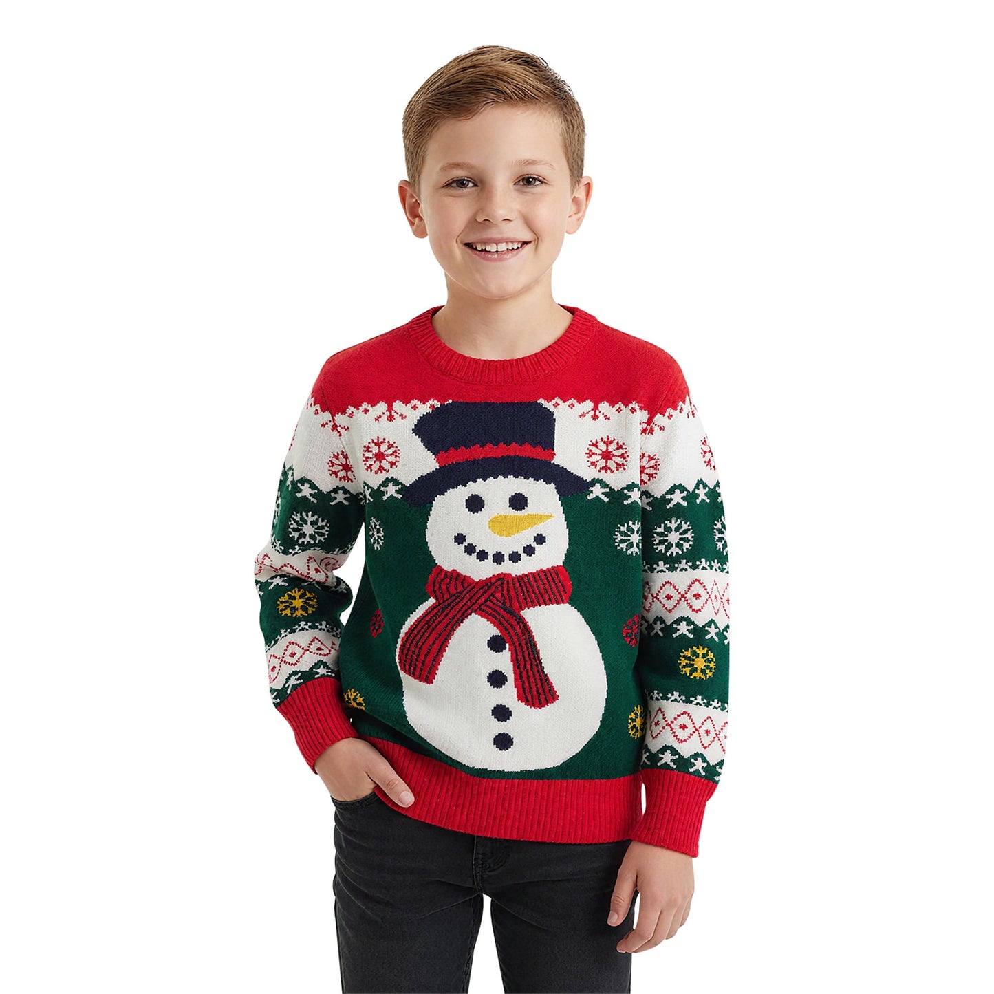 Kuleyang Toddler Boys Girls Christmas Elk Sweaters Xmas Winter Cute Knit Cartoon Prints Unisex Top Clothes Green 3 Years