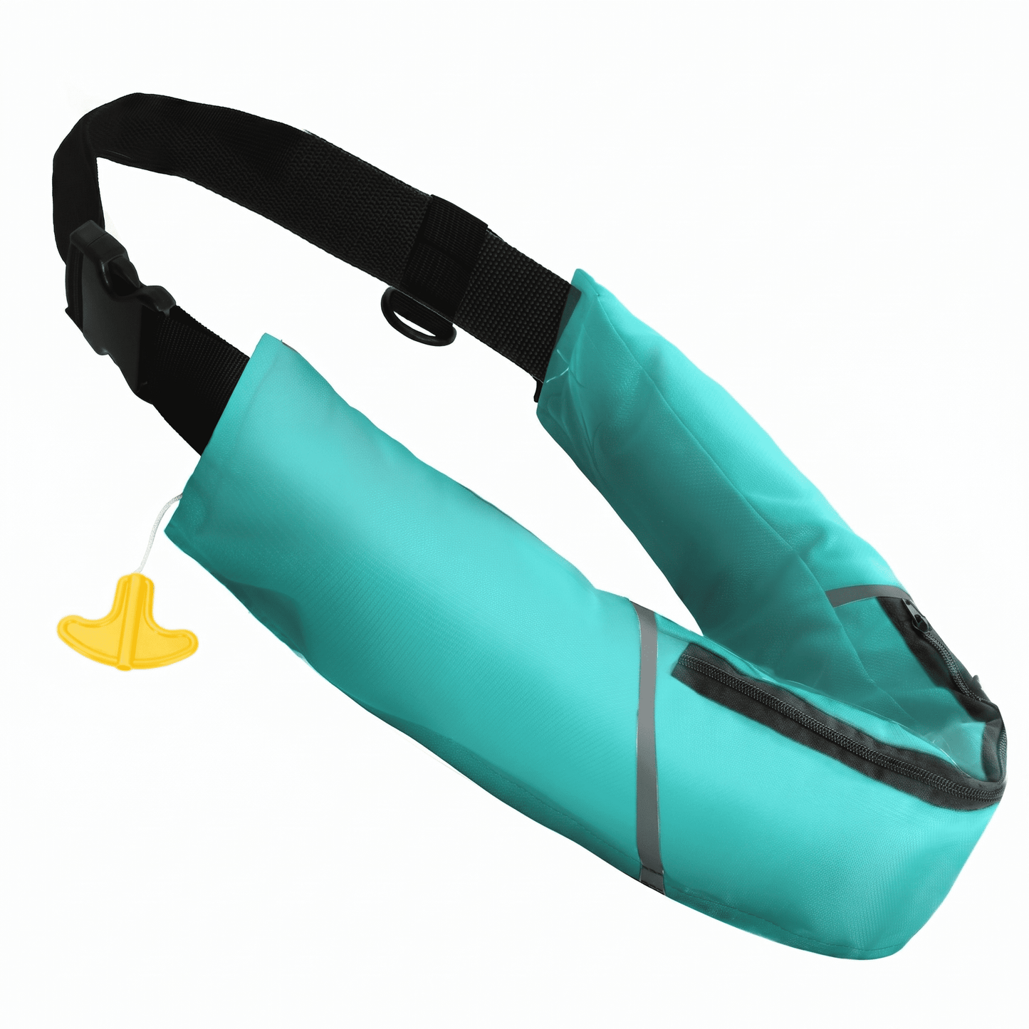 Koorium Manual Inflatable Belt Pack for Adults, Low Profile Swim Vest with CO2 Cartridge & Emergency Whistle, Lightweight PFD for Kayaking, Fishing, Boating