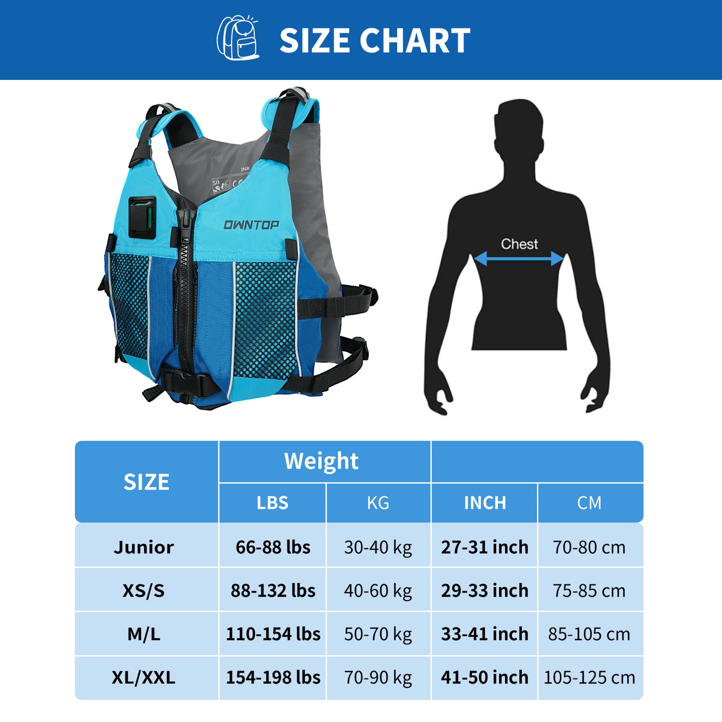 Koorium Life Jacket for Adult,Swim Vest for Men Women,Adults Life Jackets Dual Mesh Pockets Attached Whistle Buoyancy Aid for Fishing, Paddleboard, Kayaking, Boating