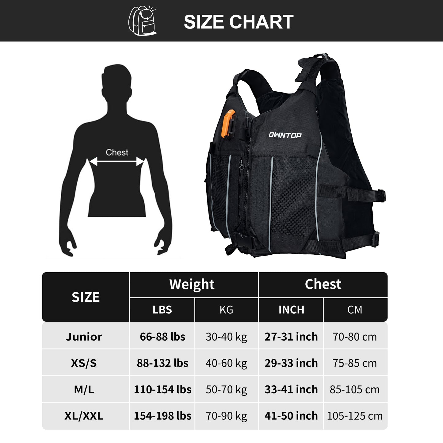 Koorium Life Jacket for Adult,Swim Vest for Men Women,Adults Life Jackets Dual Mesh Pockets Attached Whistle Buoyancy Aid for Fishing, Paddleboard, Kayaking, Boating