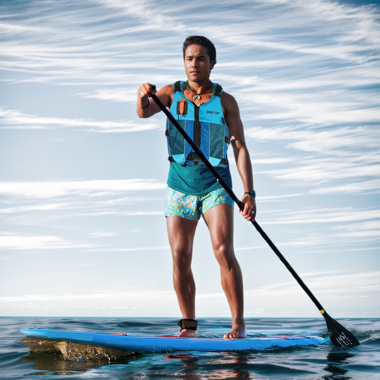 Koorium Life Jacket for Adult,Swim Vest for Men Women,Adults Life Jackets Dual Mesh Pockets Attached Whistle Buoyancy Aid for Fishing, Paddleboard, Kayaking, Boating
