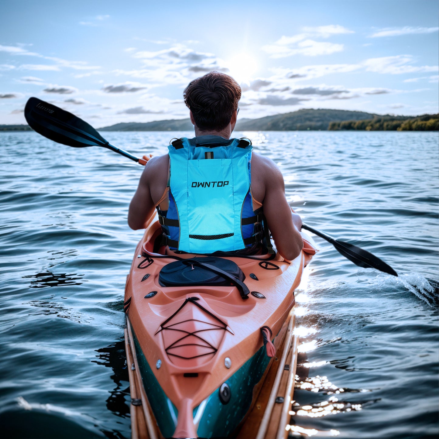 Koorium Life Jacket for Adult,Swim Vest for Men Women,Adults Life Jackets Dual Mesh Pockets Attached Whistle Buoyancy Aid for Fishing, Paddleboard, Kayaking, Boating