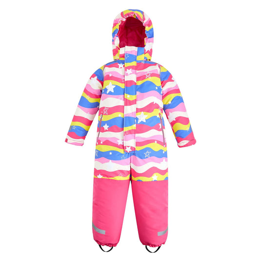 Kuleyang Kids Snowsuit One Piece Ski Suit for Boys Girls 3-9 Years, Toddler Waterproof Winter Snow Suits Overalls