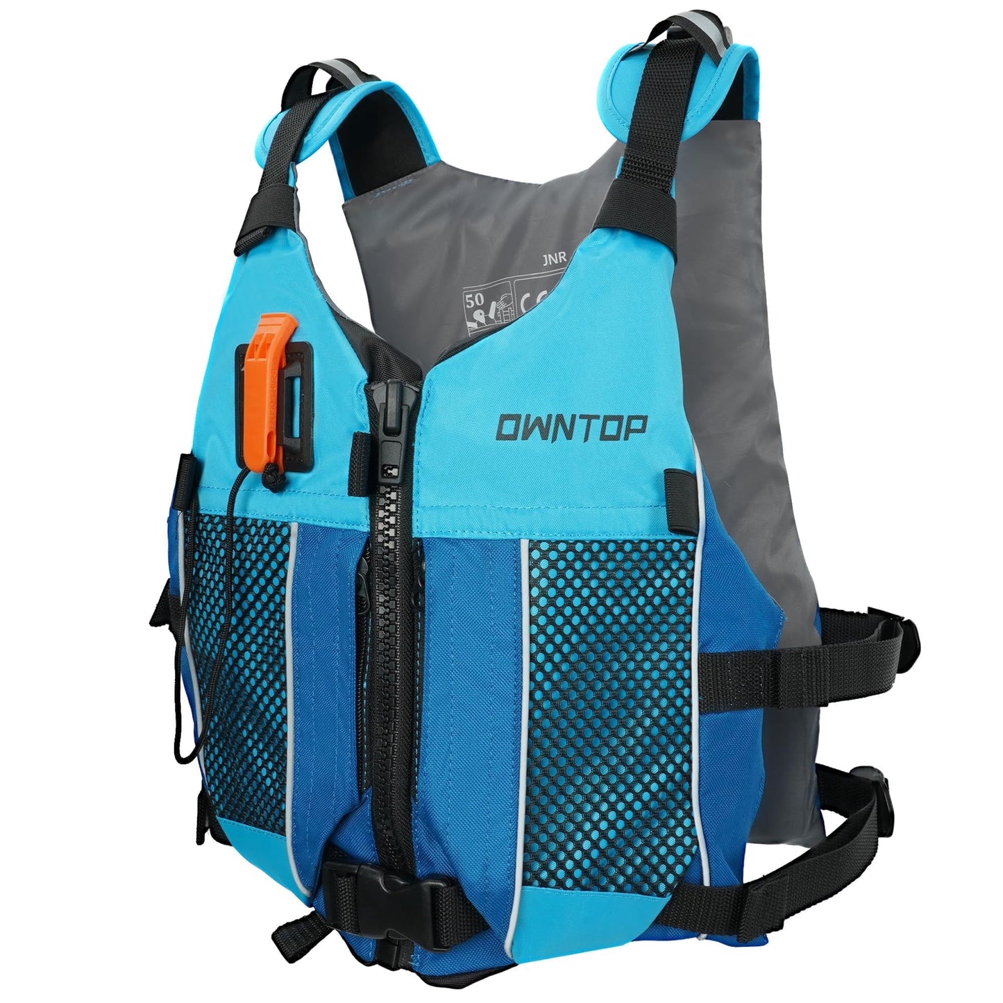 Koorium Life Jacket for Adult,Swim Vest for Men Women,Adults Life Jackets Dual Mesh Pockets Attached Whistle Buoyancy Aid for Fishing, Paddleboard, Kayaking, Boating