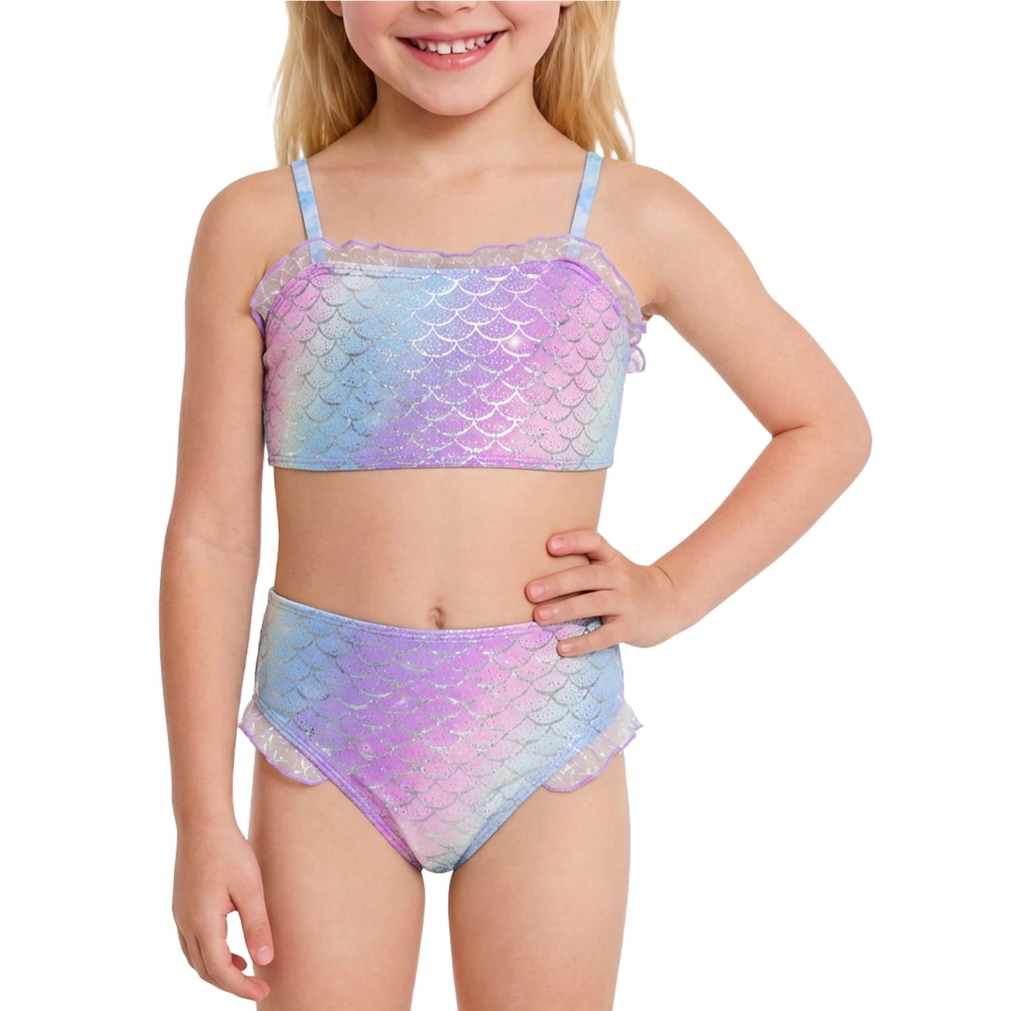 Girls Two Piece Swimsuits Mermaid Swimsuit for Girls 5T Bathing Suit Girls Cute Bathing Suits Girls Swimsuit Size 6