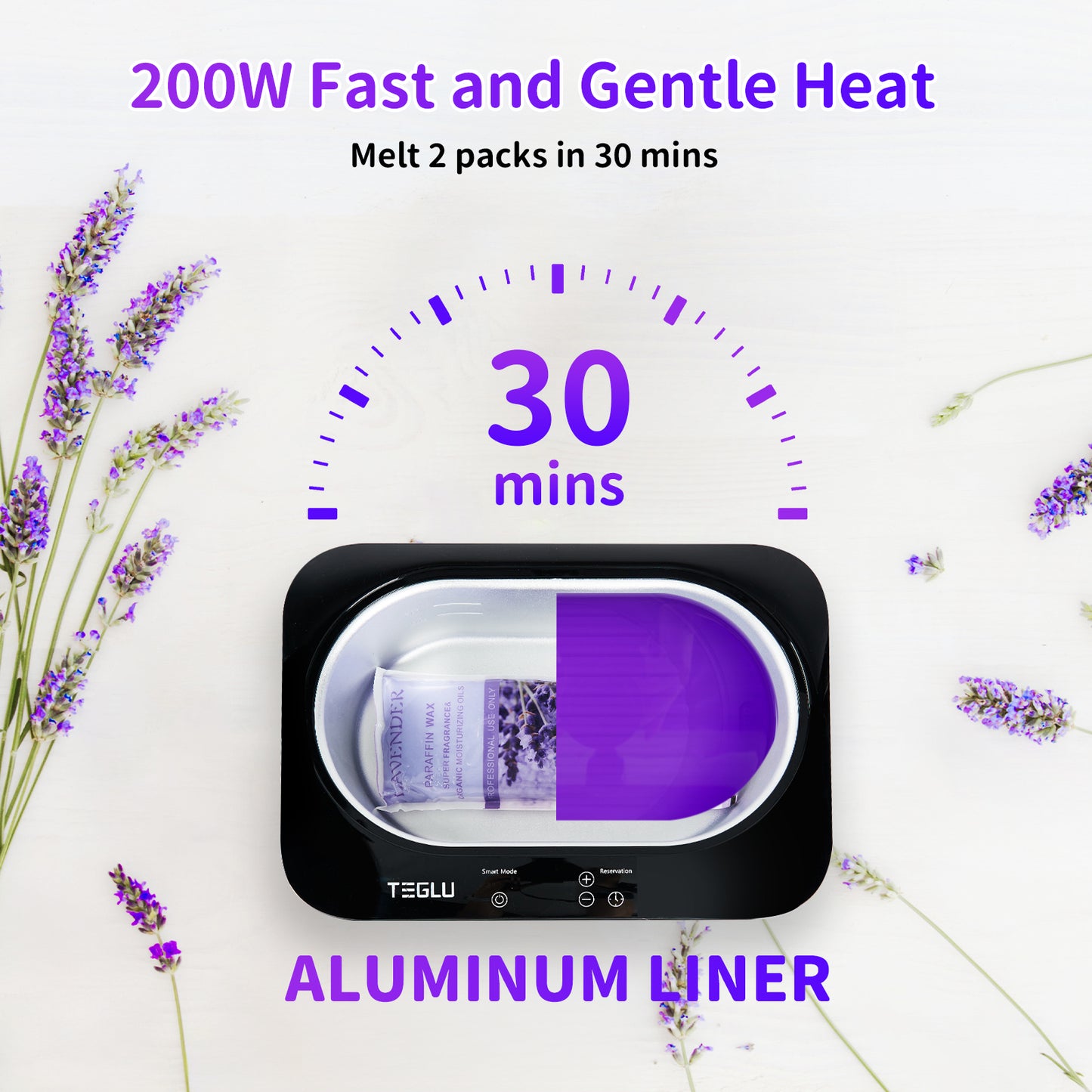 Paraffin Wax Machine for Hand and Feet 4000ML, Paraffin Bath Moisturizing Kit for Hand and Foot Spa at Home, Paraffin Wax Warmer Black