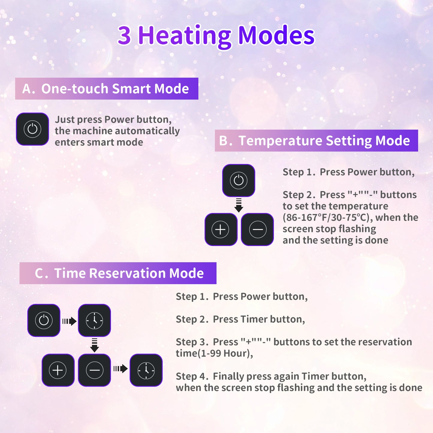 Paraffin Wax Machine for Hand and Feet 4000ML, Paraffin Bath Moisturizing Kit for Hand and Foot Spa at Home, Paraffin Wax Warmer Black