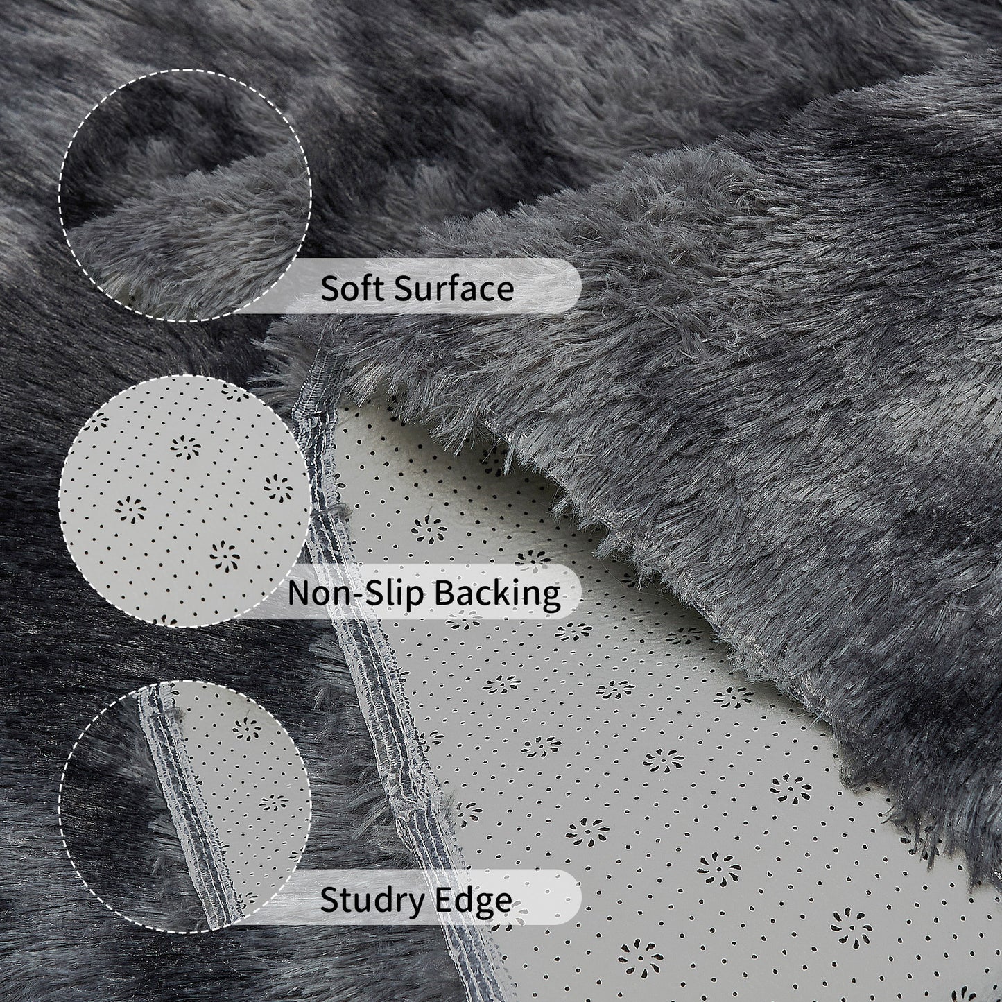 OldPAPA Soft Fluffy Area Rug Modern Shaggy Bedroom Rugs for Kids Room Nursery Rug Floor Carpets